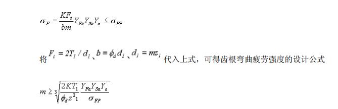 中空旋轉(zhuǎn)平臺減速機(jī)齒根疲勞彎曲強(qiáng)度計算公式